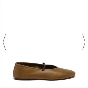 The Row elastic leather ballet flats